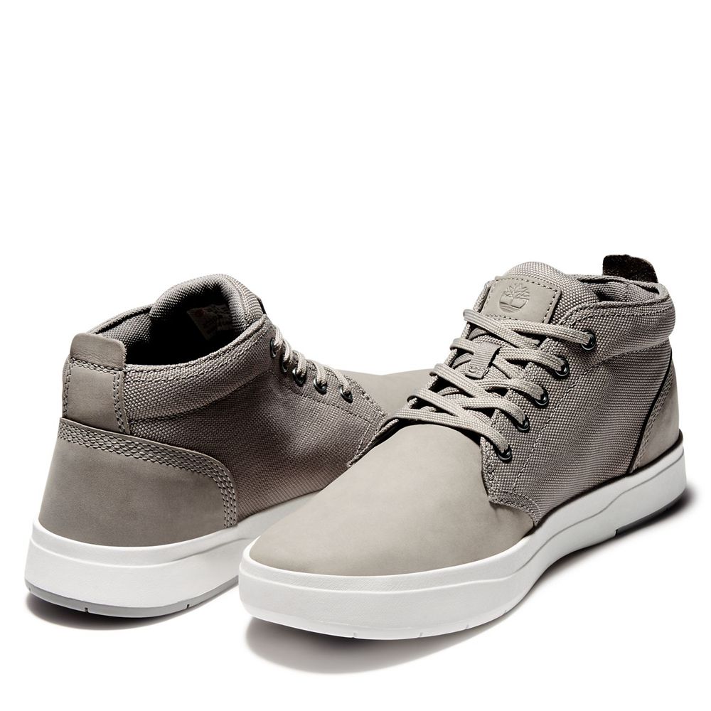 Botas de Seguridad Timberland Hombre Davis Square Mixed-Media Gris - Chile KMS-082735